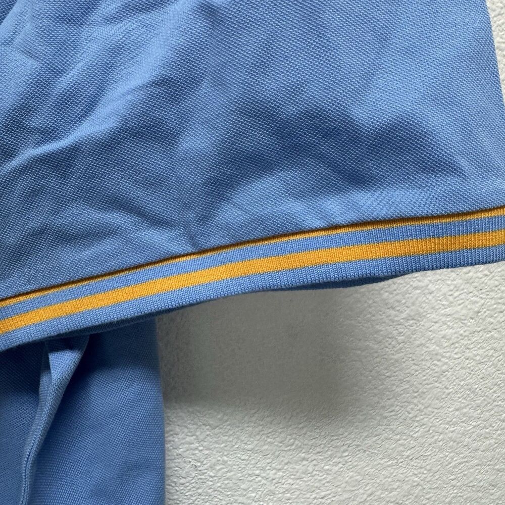 Paul Fredrick Polo Shirt Mens XXL Light Blue Tipped Collar Short Sleeve NEW - Picture 5 of 6
